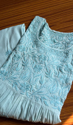 Load image into Gallery viewer, Women&#39;s Lucknowi Handcrafted Cotton Chikankari Kurti - HONC0300982
