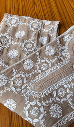 Load image into Gallery viewer, Women&#39;s Lucknowi Handcrafted  Modal Cotton Chikankari Kurti - HONC0301033
