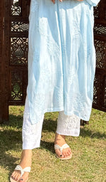 Load image into Gallery viewer, Women&#39;s Lucknowi Handcrafted Muslin Chikankari Kurti - HONC0207552
