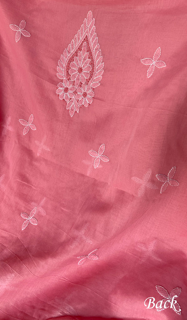 Women's Lakhnavi Handcrafted Cotton Unstitched Chikankari Suit Material - HONC0365122