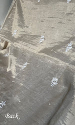 Women's Lakhnavi Handcrafted Tissue Chanderi Unstitched Chikankari Kurta And Dupatta Set - HONC0332771