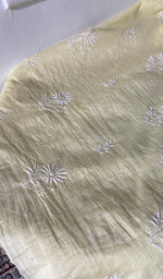 Load image into Gallery viewer, Women's Lakhnavi Handcrafted Mul Chanderi Unstitched Chikankari Full Suit - HONC0367597