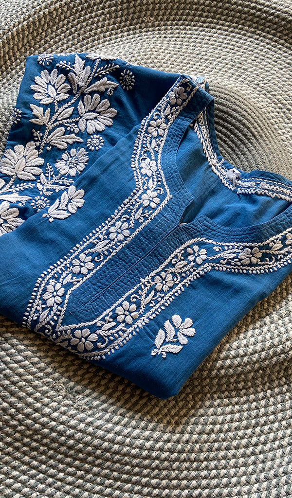 Women's Lucknowi Handcrafted Cotton Chikankari Kurti - HONC0301056