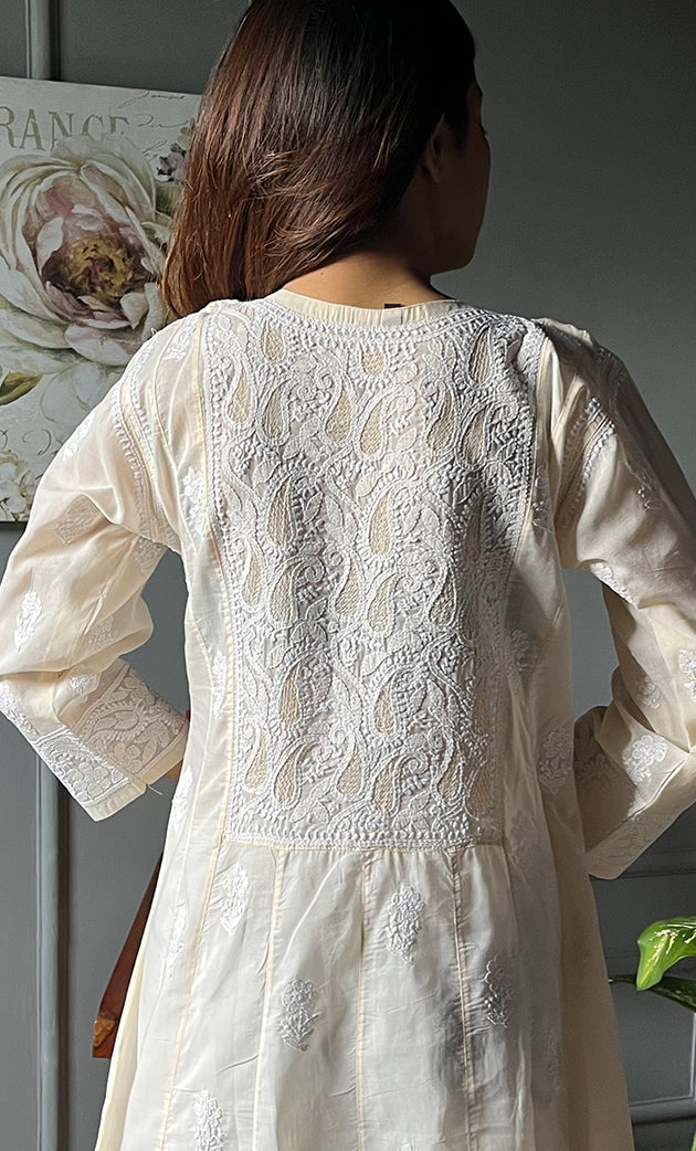 Women's Lucknowi Handcrafted Cotton Chikankari Kurti - HONC0302846