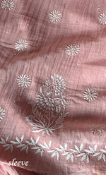将图像加载到图库查看器中， Women&#39;s Lakhnavi Handcrafted Mul Chanderi Unstitched Kurta And Dupatta Set - HONC0301225
