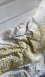 Load image into Gallery viewer, Women's Lakhnavi Handcrafted Mul Chanderi Unstitched Kurta And Dupatta Set - HONC0355844