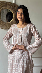 将图像加载到图库查看器中， Prisha Women's Lakhnavi Handcrafted Cotton Chikankari Kurti - HONC0335252
