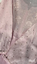 将图像加载到图库查看器中， Khushi Women&#39;s Lakhnavi Handcrafted Mul Chanderi Chikankari Semi - Stitched Kurta Dupatta Set - HONC0248168
