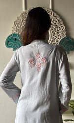 将图像加载到图库查看器中， Women&#39;s Lakhnavi Handcrafted Modal Cotton Chikankari Top -ONC0315249
