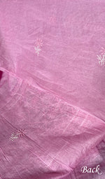 将图像加载到图库查看器中， Women's Lakhnavi Handcrafted Chanderi Silk Unstitched Chikankari Full Suit - HONC0369259