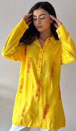 Load image into Gallery viewer, Aamna Women's Lakhnavi Handcrafted Cotton Chikankari Top - HONC0325816