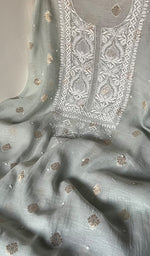 将图像加载到图库查看器中， Women&#39;s Lakhnavi Handcrafted Mul Chanderi Kurta And Dupatta Set - HONC0261778
