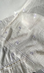 Load image into Gallery viewer, Women's Lakhnavi Handcrafted Unstitched Mul Chanderi Kurta And Dupatta Set - HONC0319475