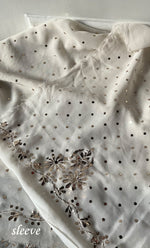 Load image into Gallery viewer, Women's Lakhnavi Handcrafted Pure Silk Georgette Chikankari Kurta And Dupatta Set- HONC0309588
