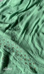 Load image into Gallery viewer, Women&#39;s Lakhnavi Handcrafted Viscose Georgette Chikankari Full Suit Material - HONC0271110
