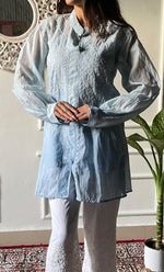 Load image into Gallery viewer, Eshita Women's Lakhnavi Handcrafted Mul Chanderi Chikankari Top - HONC0312904