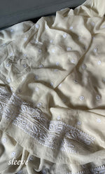Load image into Gallery viewer, Women&#39;s Lakhnavi Handcrafted Pure Silk Georgette Chikankari Kurta And Dupatta Set- HONC0257222
