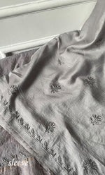 Load image into Gallery viewer, Women&#39;s Lucknowi Handcrafted Chanderi Silk Chikankari Full Suit Material - HONC0307136
