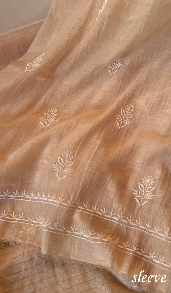 Women's Lakhnavi Handcrafted Mul Chanderi Unstitched Kurta And Dupatta Set - HONC0212278