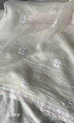 Load image into Gallery viewer, Women&#39;s Lakhnavi Handcrafted Mul Chanderi Unstitched Kurta And Dupatta Set- HONC0304350
