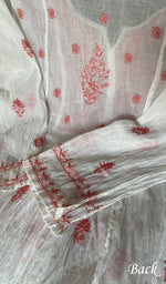 Load image into Gallery viewer, Haviya Women's Lakhnavi Handcrafted Mul Chanderi Semi - Stitchd Kurta And Dupatta Set - HONC0322121