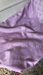 将图像加载到图库查看器中， Women's Lakhnavi Handcrafted Cotton Unstitched Chikankari Suit Material - HONC0374499