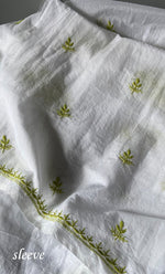 Load image into Gallery viewer, Women&#39;s Lakhnavi Handcrafted Mul Chanderi Unstitched Kurta And Dupatta Set- HONC0311231
