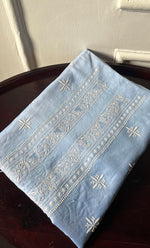 将图像加载到图库查看器中， Lucknowi Handcrafted Chanderi Silk Chikankari Unstitched Unisex Kurta Fabric - HONC0327452