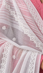 Women's Lucknowi Handcrafted Cotton Chikankari Dupatta - HONC0386457