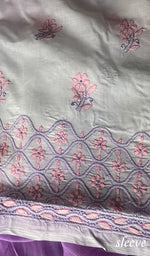 Load image into Gallery viewer, Women&#39;s Lakhnavi Handcrafted Cotton Chikankari Suit Material - HONC0291811

