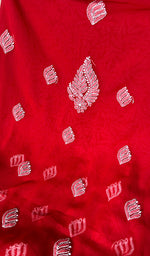 Load image into Gallery viewer, Women&#39;s Lucknowi Handcrafted Faux-Georgette Chikankari Suit Material - HONC0263415
