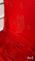 Load image into Gallery viewer, Women's Lucknowi Handcrafted Viscose Georgette Unstitched Chikankari Suit Material - HONC0317983