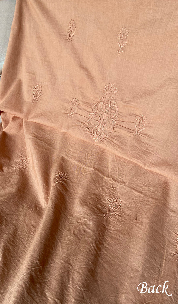 Women's Lakhnavi Handcrafted Cotton Unstitched Kurta And Dupatta Set - HONC0362874