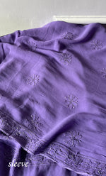 Load image into Gallery viewer, Women's Lucknowi Handcrafted Viscose Georgette Unstitched Chikankari Suit Material - HONC0325141