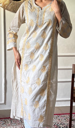 Load image into Gallery viewer, Pakeezah Women's Lucknowi Handcrafted Cotton Chikankari Kurti - HONC0171271