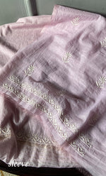 Load image into Gallery viewer, Women&#39;s Lakhnavi Handcrafted Mul Chanderi Unstitched Chikankari Full Suit Material - HONC0305158
