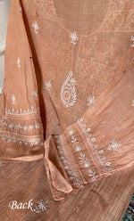Load image into Gallery viewer, Women's Lakhnavi Handcrafted Mul Chanderi Semi - Stitched Kurta And Dupatta Set - HONC0281964