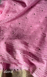 将图像加载到图库查看器中， Women&#39;s Lakhnavi Handcrafted Mul Chanderi Unstitched Kurta And Dupatta Set- HONC0308279

