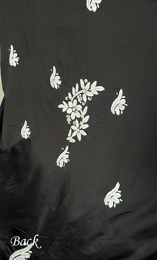 Arisha Women's Lucknowi Handcrafted Modal Cotton Chikankari Unstitched Suit Material - HONC0275938