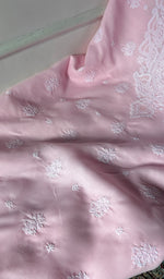 Load image into Gallery viewer, Women's Lakhnavi Handcrafted Cotton Unstitched Chikankari Suit Material - HONC0374503