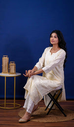 将图像加载到图库查看器中， Rupam Women&#39;s Lucknowi Handcrafted Modal Cotton Chikankari Kurti - HONC0211819

