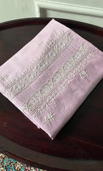 将图像加载到图库查看器中， Lucknowi Handcrafted Chanderi Silk Unstitched Chikankari Unisex Kurta Fabric  -  HONC0330186