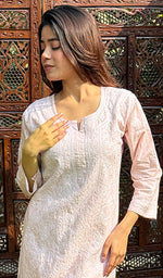 将图像加载到图库查看器中， Women&#39;s Lucknowi Handcrafted Cotton Chikankari Kurti - HONC02450960
