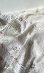 Load image into Gallery viewer, Women's Lakhnavi Handcrafted Unstitched Mul Chanderi Kurta And Dupatta Set - HONC0319478