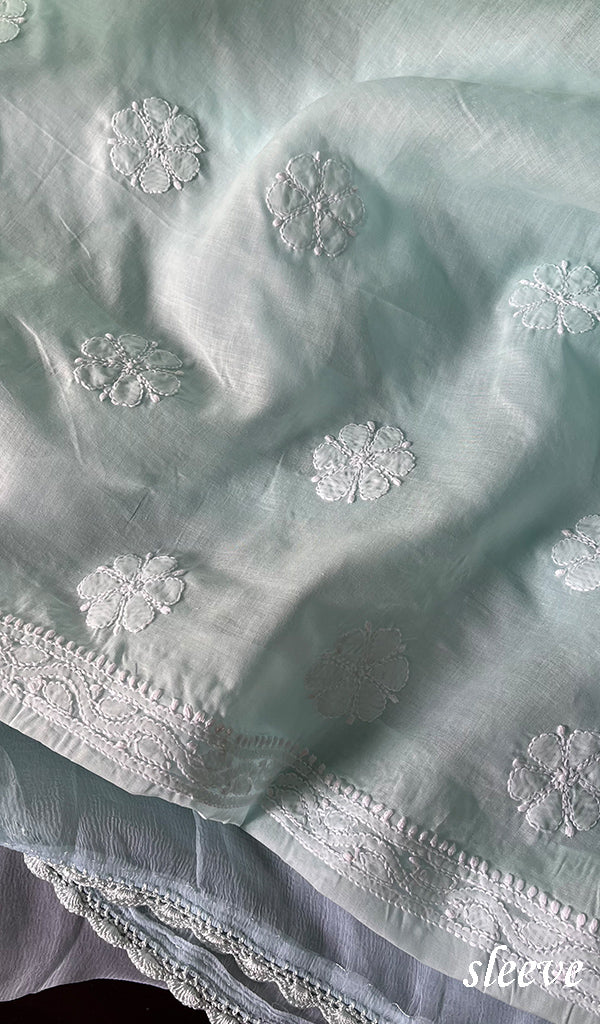 Women's Lakhnavi Handcrafted Cotton Chikankari Suit Material - HONC0291822