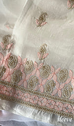 Load image into Gallery viewer, Nida Women&#39;s Lakhnavi Handcrafted Cotton Chikankari Suit Material - HONC0291803
