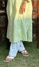 Load image into Gallery viewer, Gulnaaz Women&#39;s Lucknowi Handcrafted Cotton Chikankari Kurti-HONC0148338
