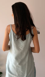 Load image into Gallery viewer, Amreena Women's Lakhnavi Handcrafted Chanderi Silk Chikankari Top And Pant Set - HONC0373442