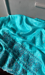 Load image into Gallery viewer, Women&#39;s Lakhnavi Handcrafted Tussar Silk Chikankari Kurta And Dupatta Set - HONC0245856

