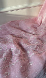 将图像加载到图库查看器中， Women's Lakhnavi Handcrafted Mul Chanderi Semi - Stitched Angrakha And Dupatta Set - HONC0277641